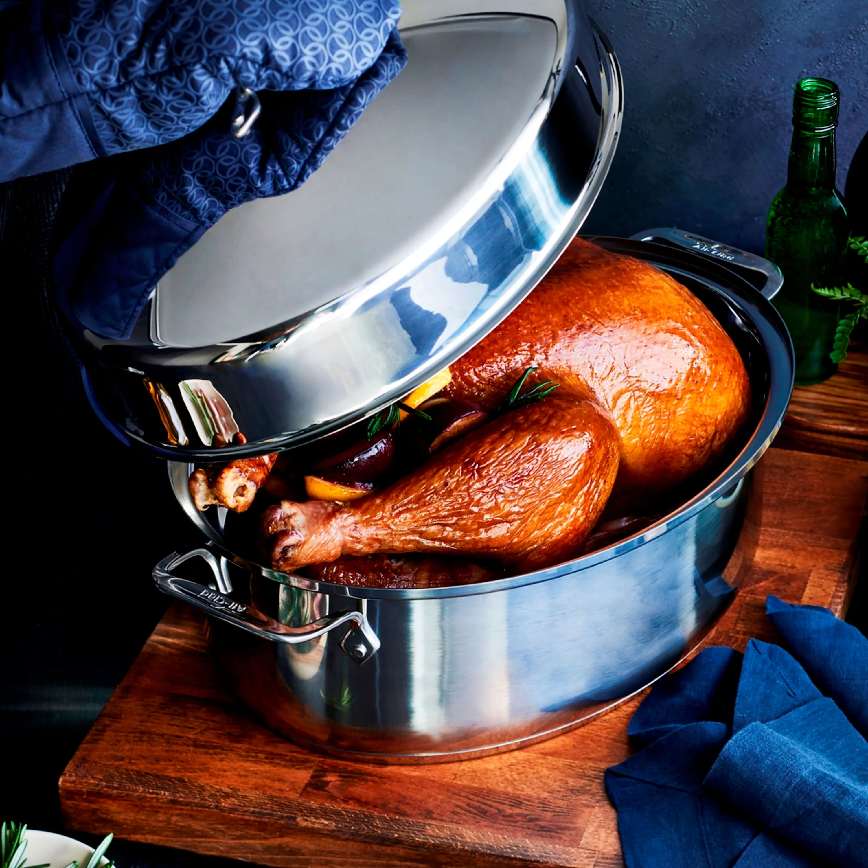 All-Clad Covered Oval Roaster, 15x11" - Image 3
