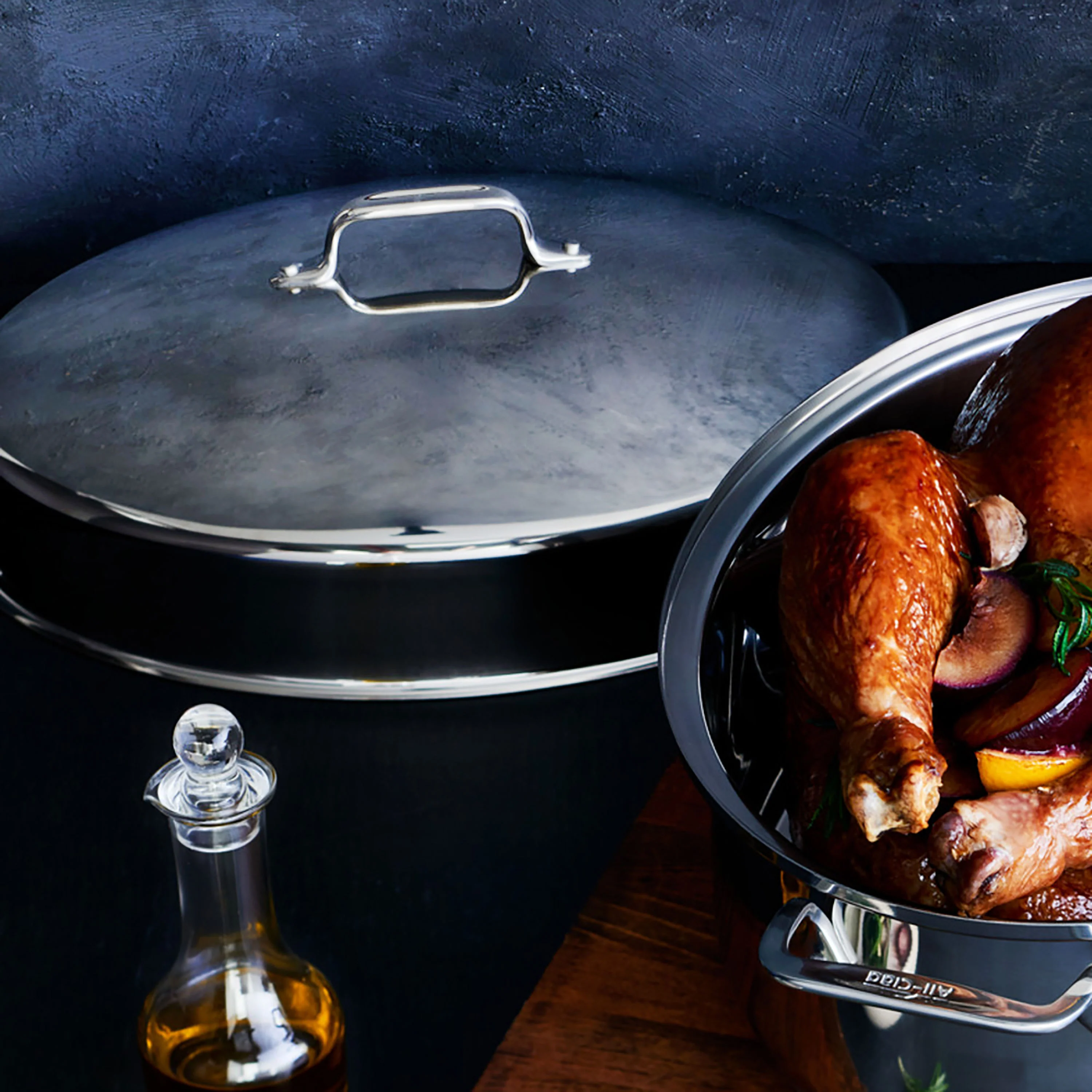 All-Clad Covered Oval Roaster, 15x11" - Image 4