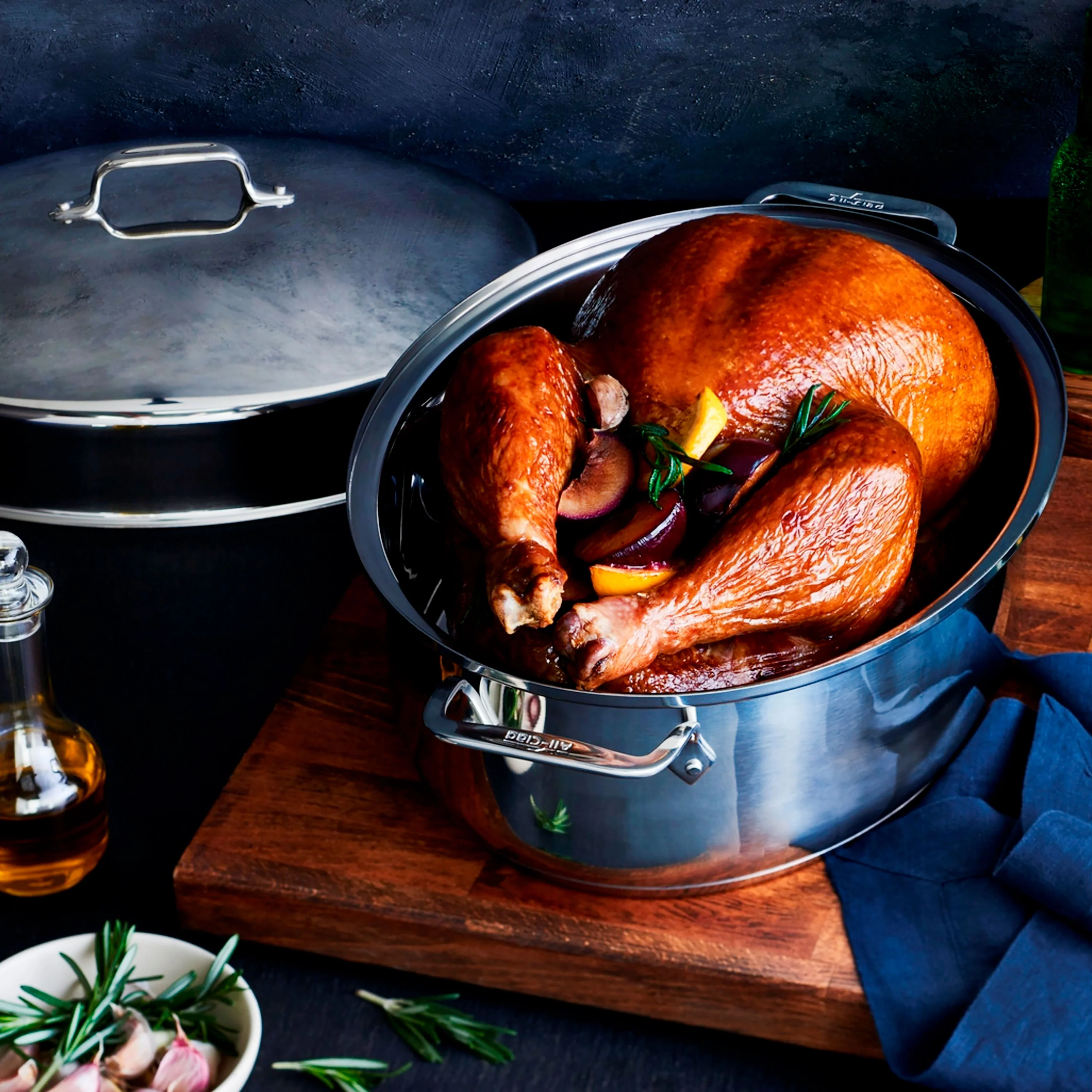 All-Clad Covered Oval Roaster, 15x11" - Image 7