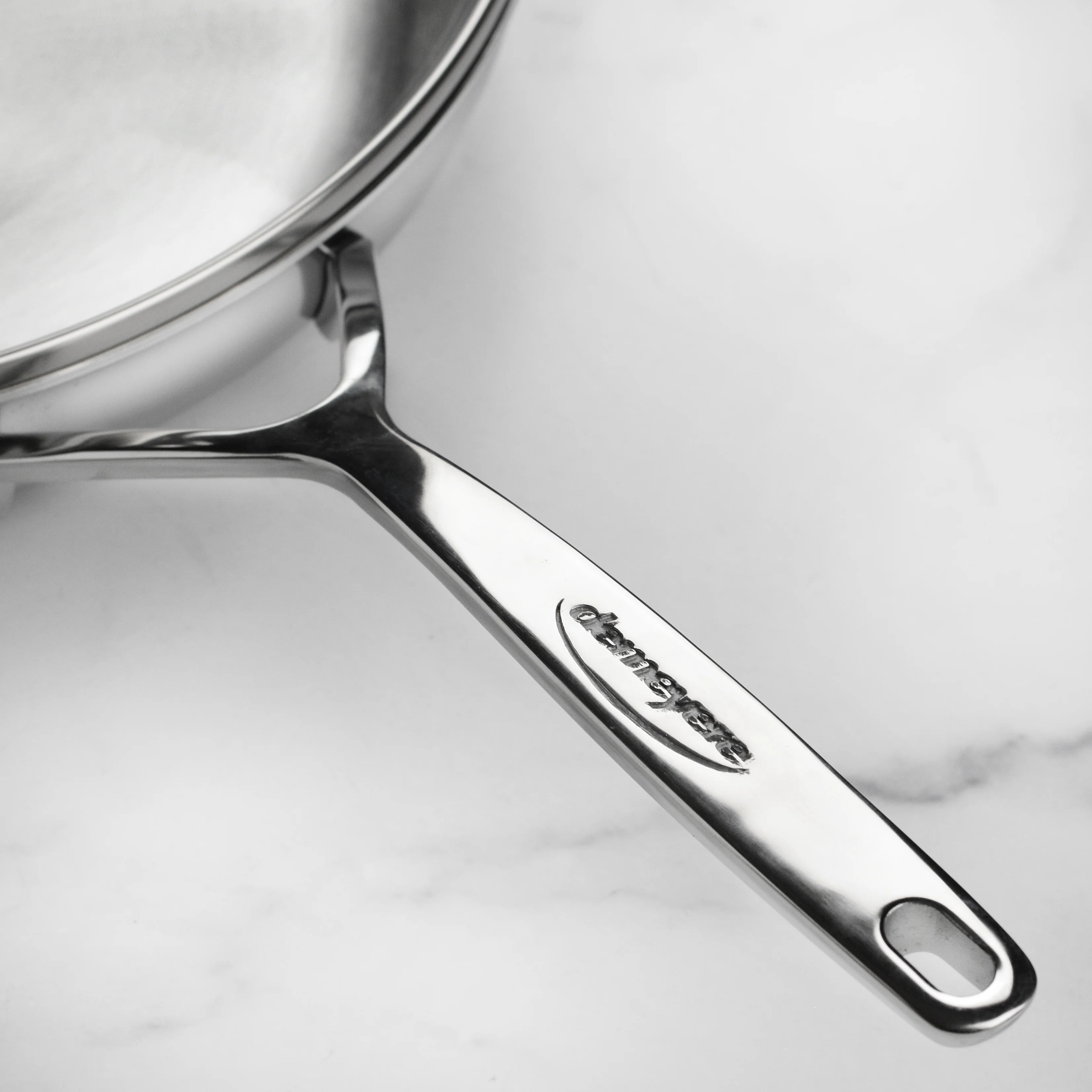 Demeyere 5-Plus 12.5" Stainless Steel Fry Pan with Glass Lid - Image 4
