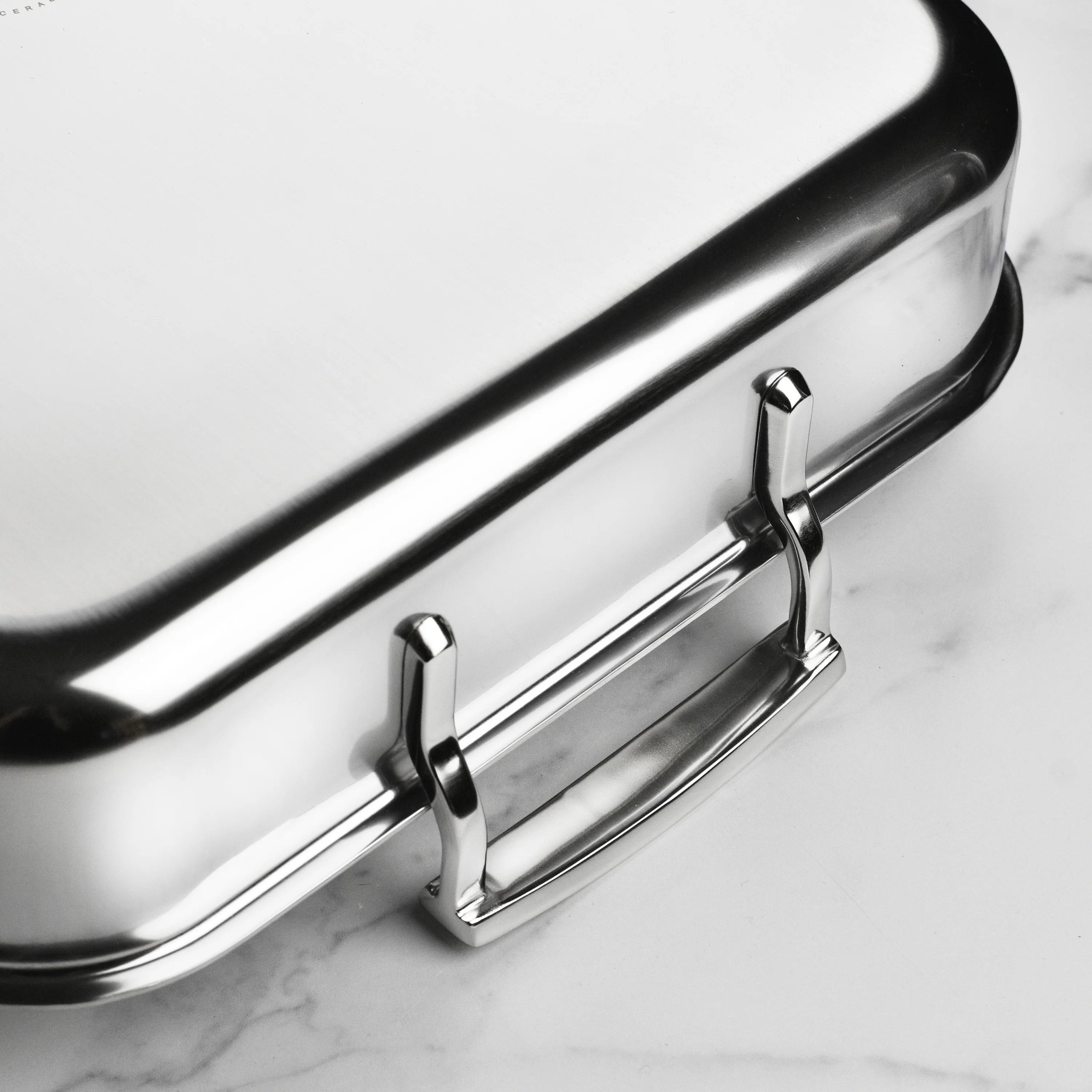 Demeyere 5-Plus Stainless Steel Roasting Pan with Rack, 15.7x13.3" - Image 4