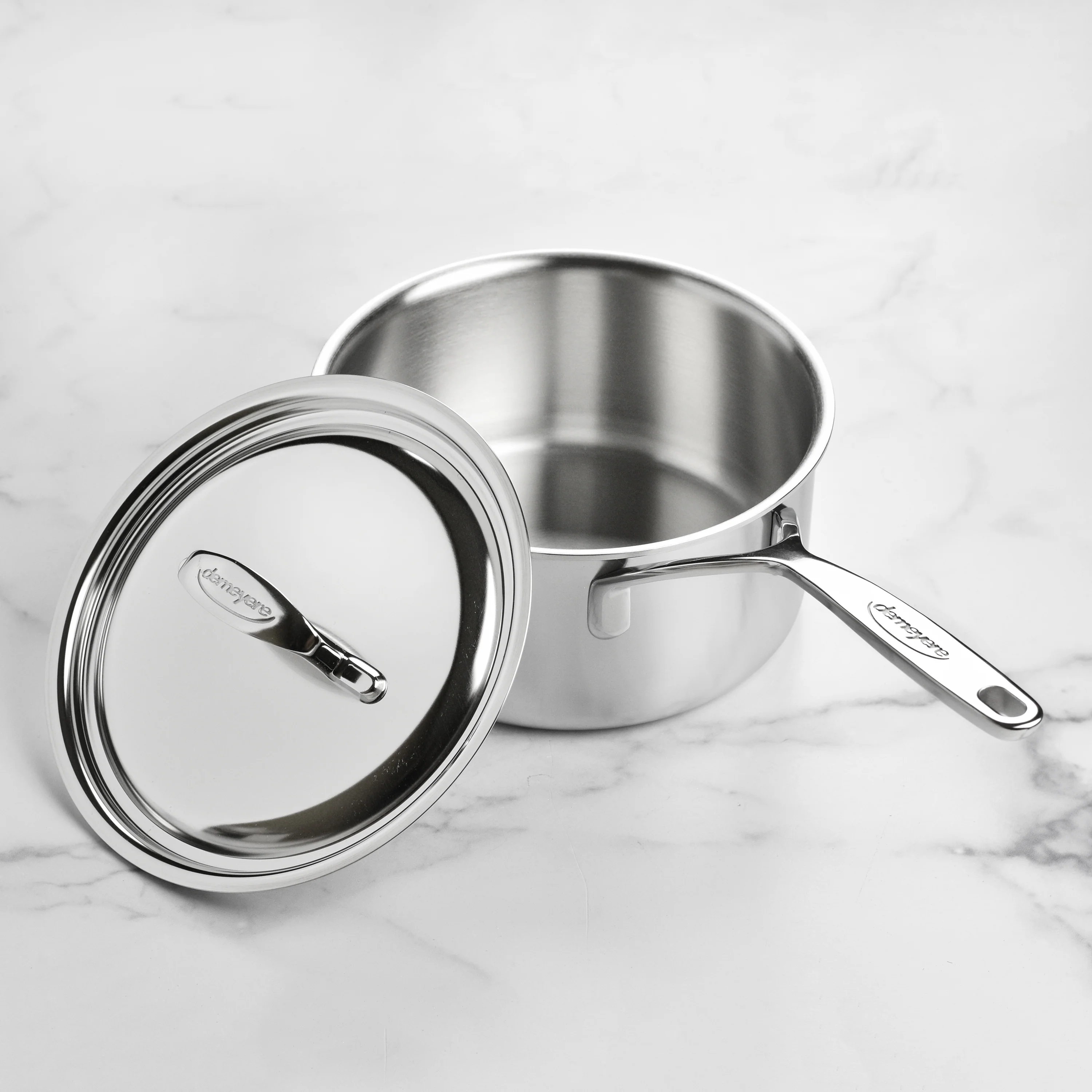 Demeyere 5-Plus 3-quart Stainless Steel Saucepan - Image 6