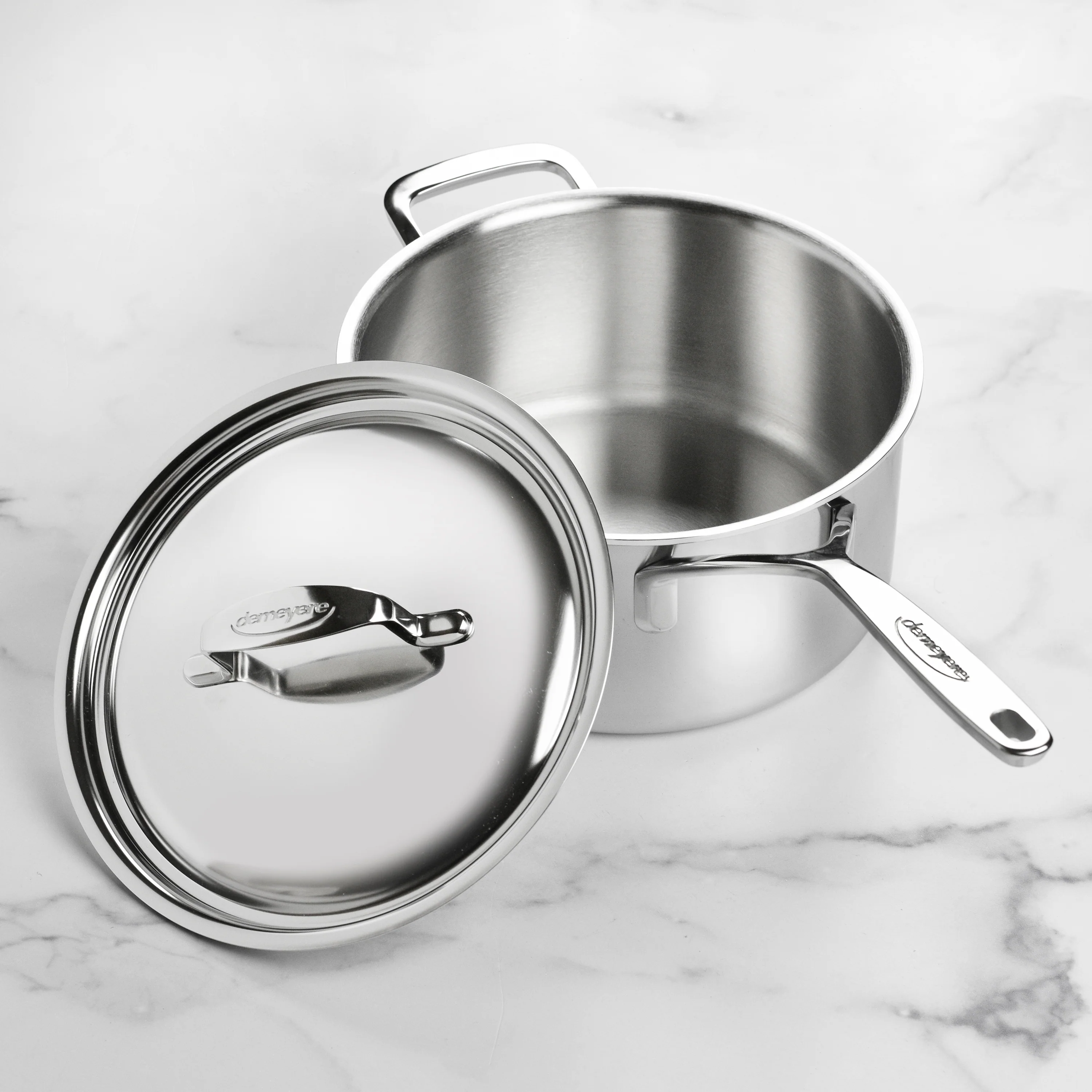Demeyere 5-Plus 4-quart Stainless Steel Saucepan - Image 5