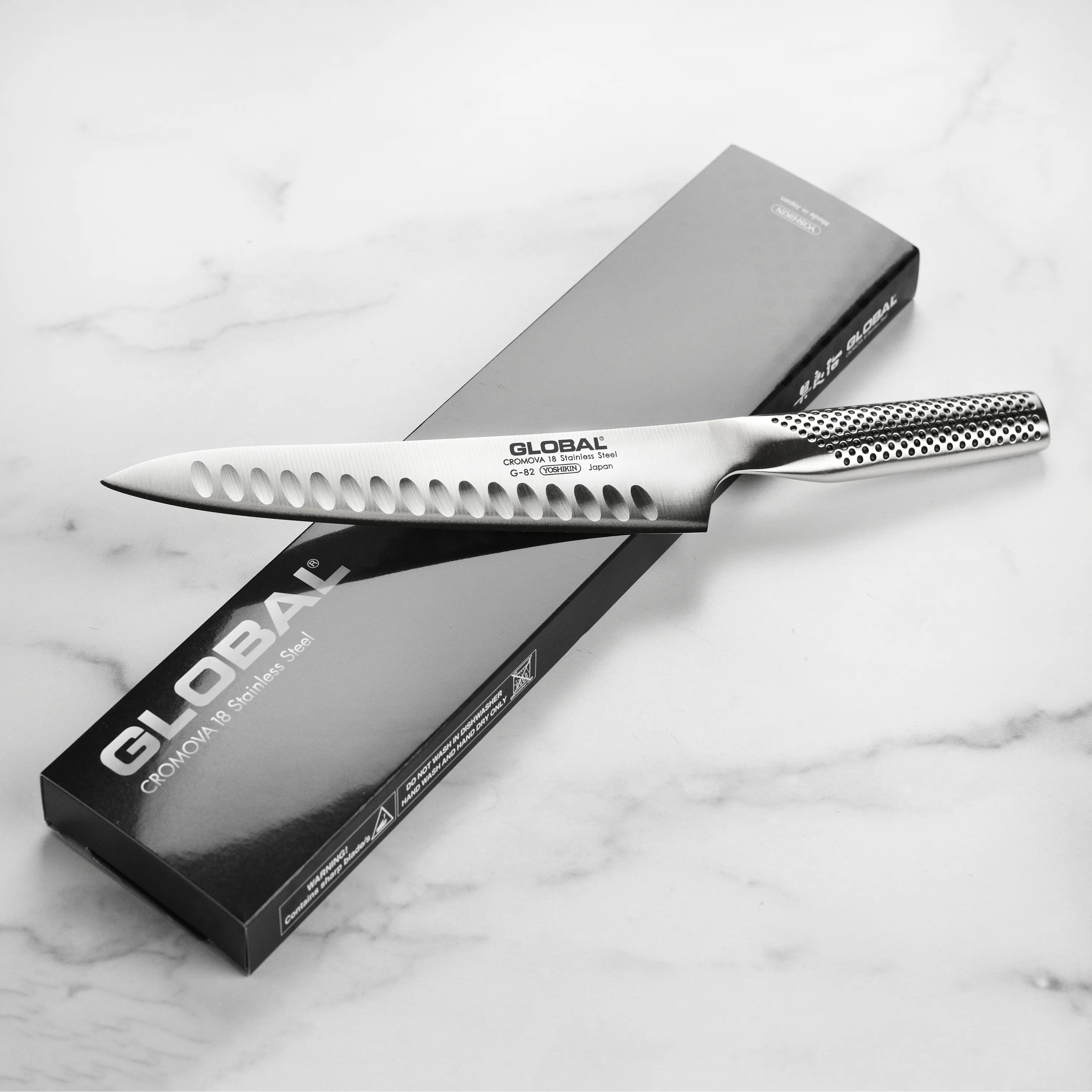 Global 8" Hollow Edge Carving Knife - Image 6