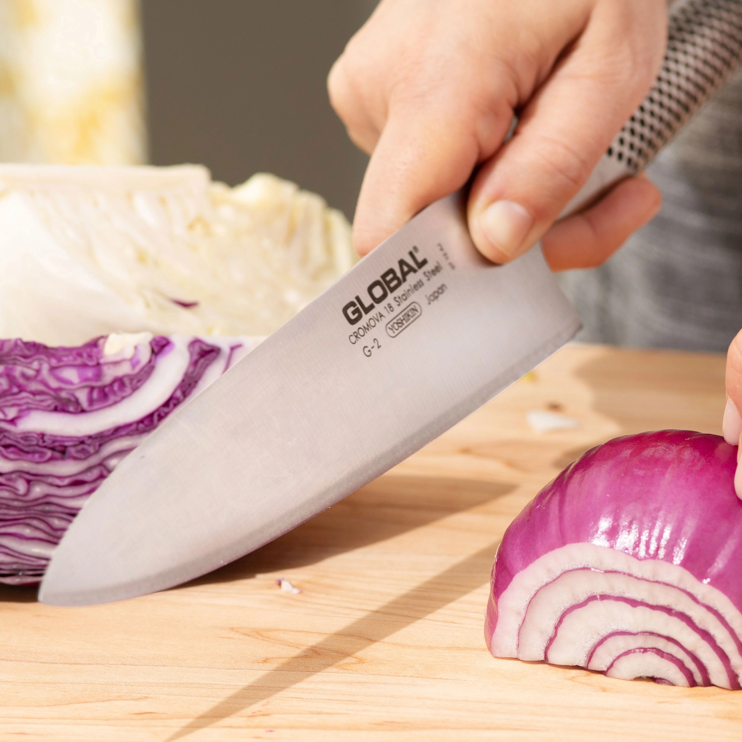 Global 10 Piece Bamboo Knife Block Set - Image 5