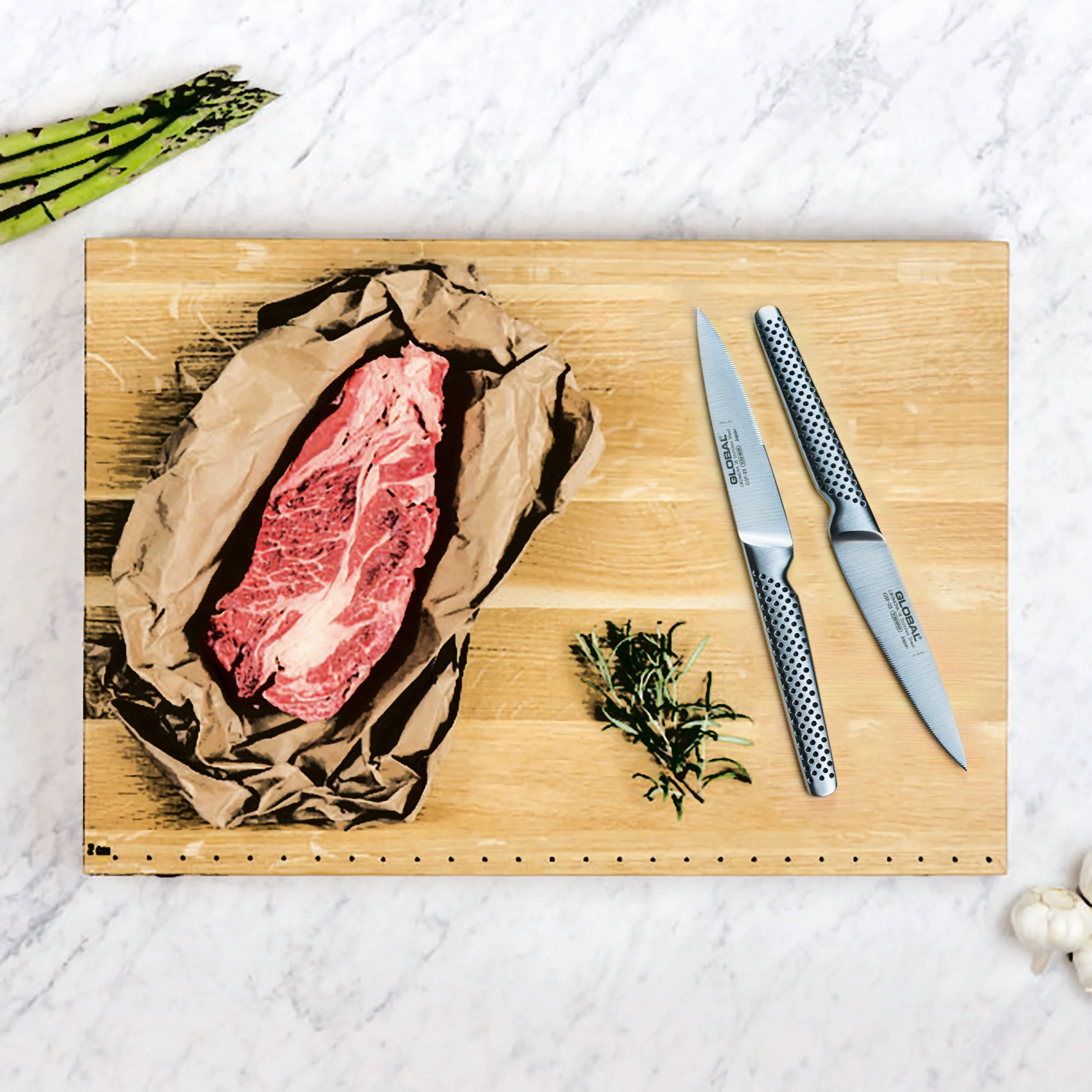 Global 4 Piece Serrated Steak Knife Set - Image 3