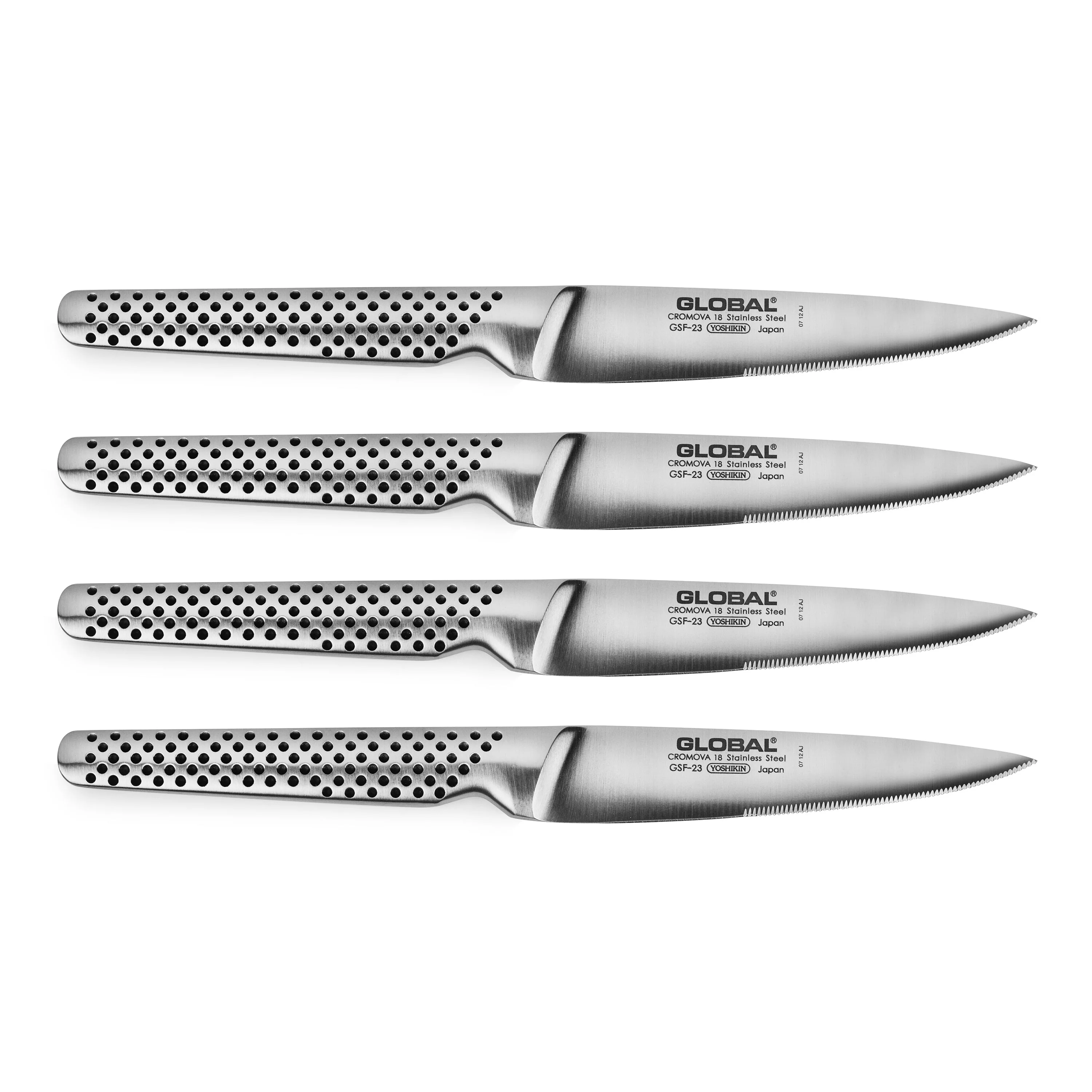 Global 4 Piece Serrated Steak Knife Set - Image 4