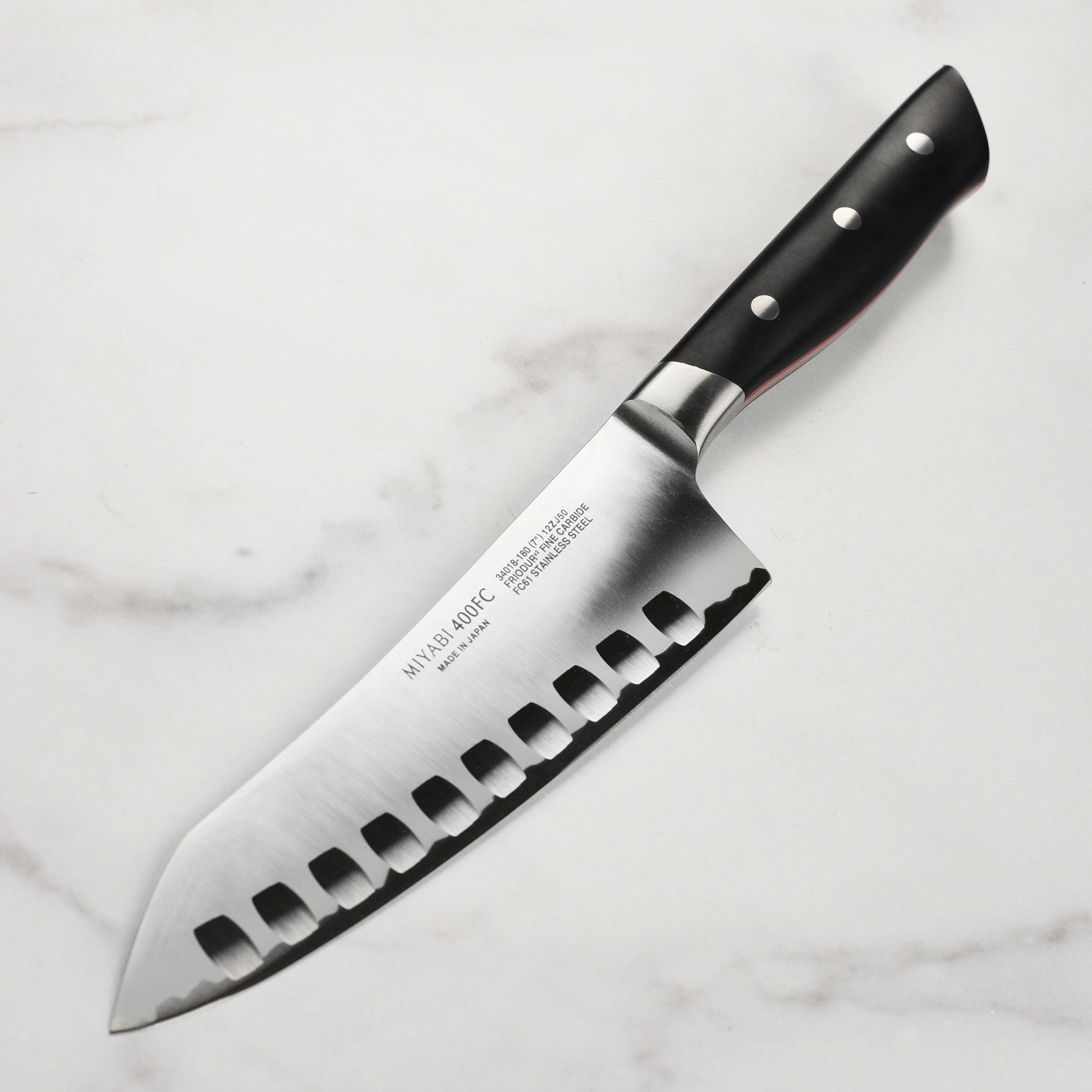 Miyabi Evolution 7" Hollow Edge Rocking Santoku Knife - Image 5