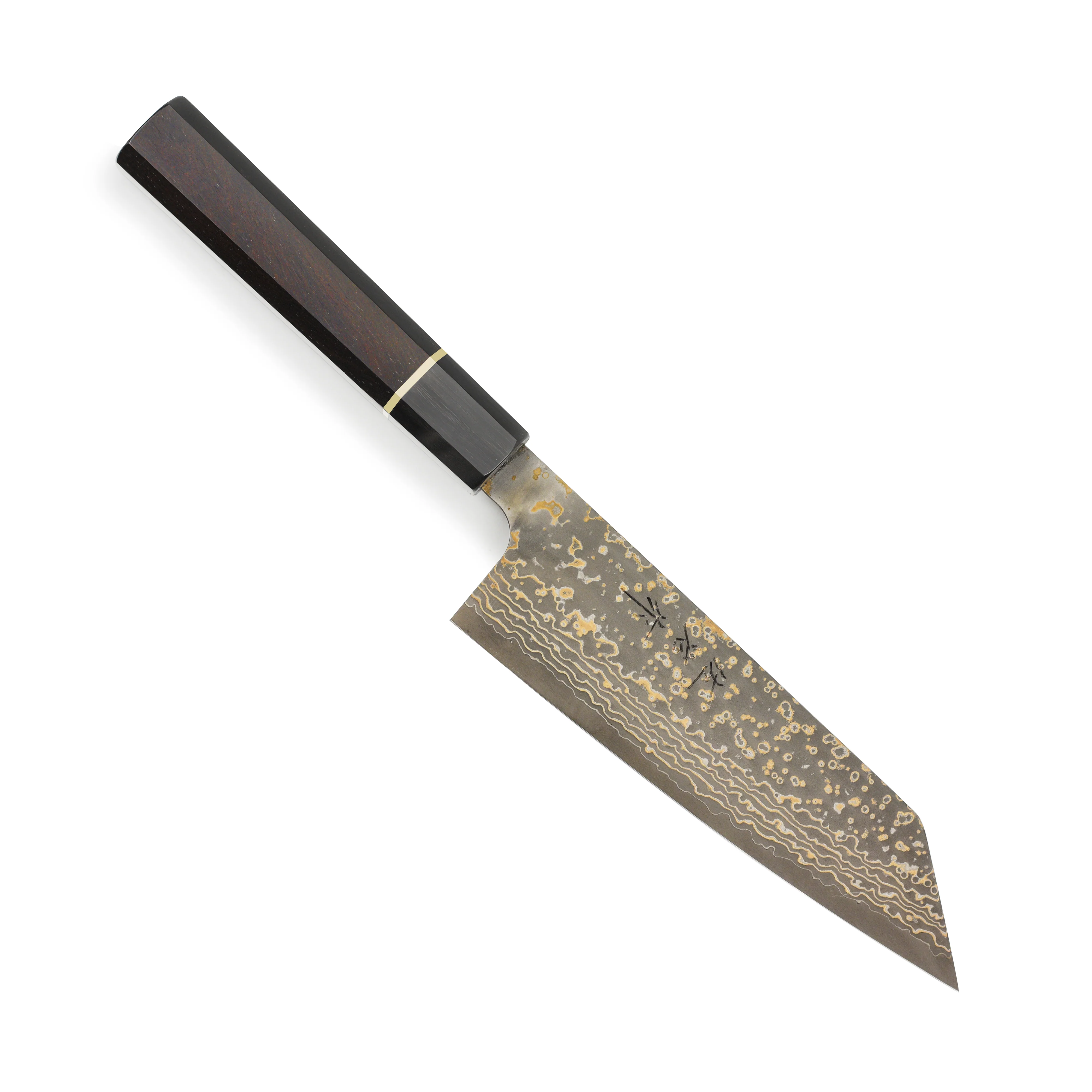 Saji Black Gold Damascus 6.7" Bunka - Image 4