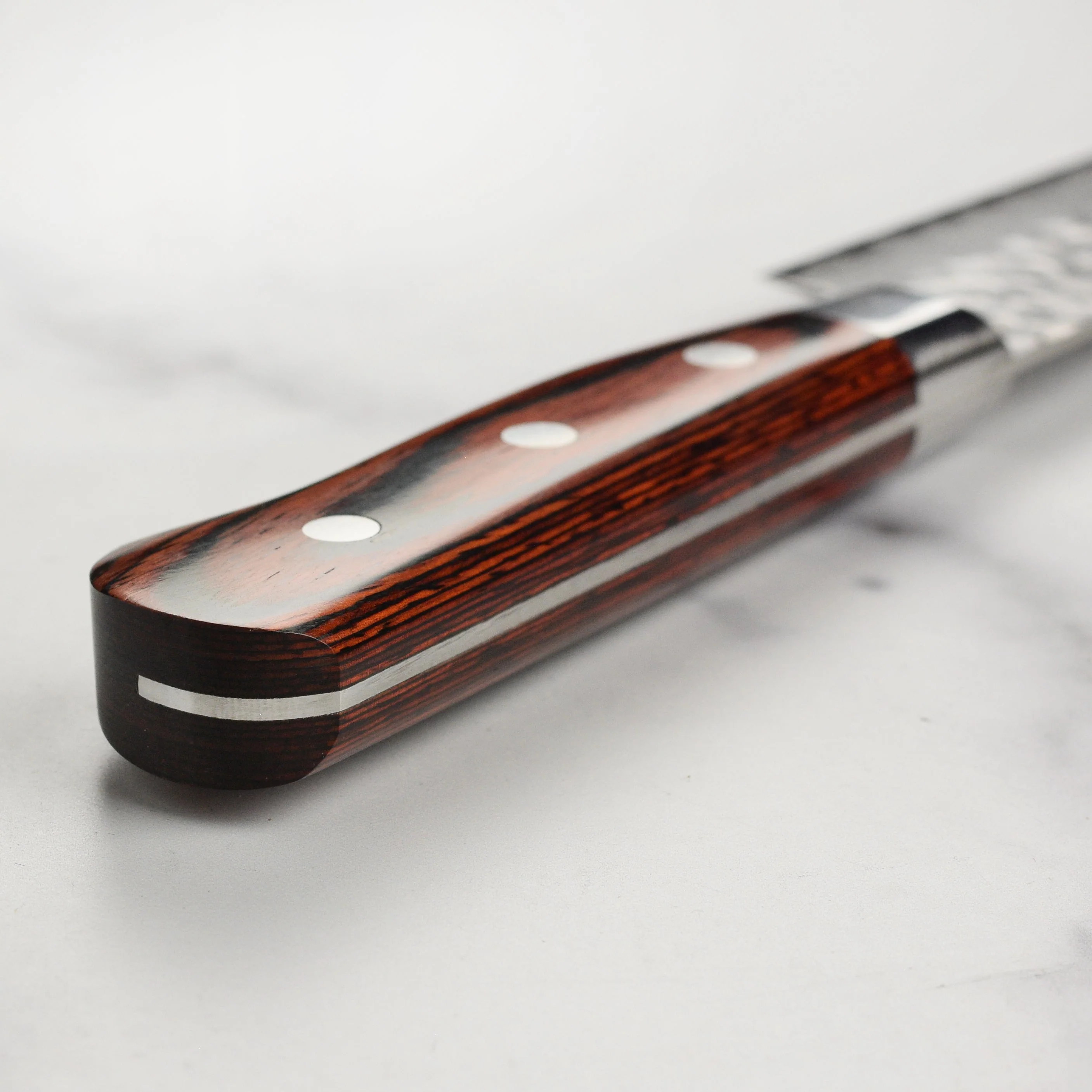 Takayuki Hammered Damascus 7.5" Bunka - Image 5