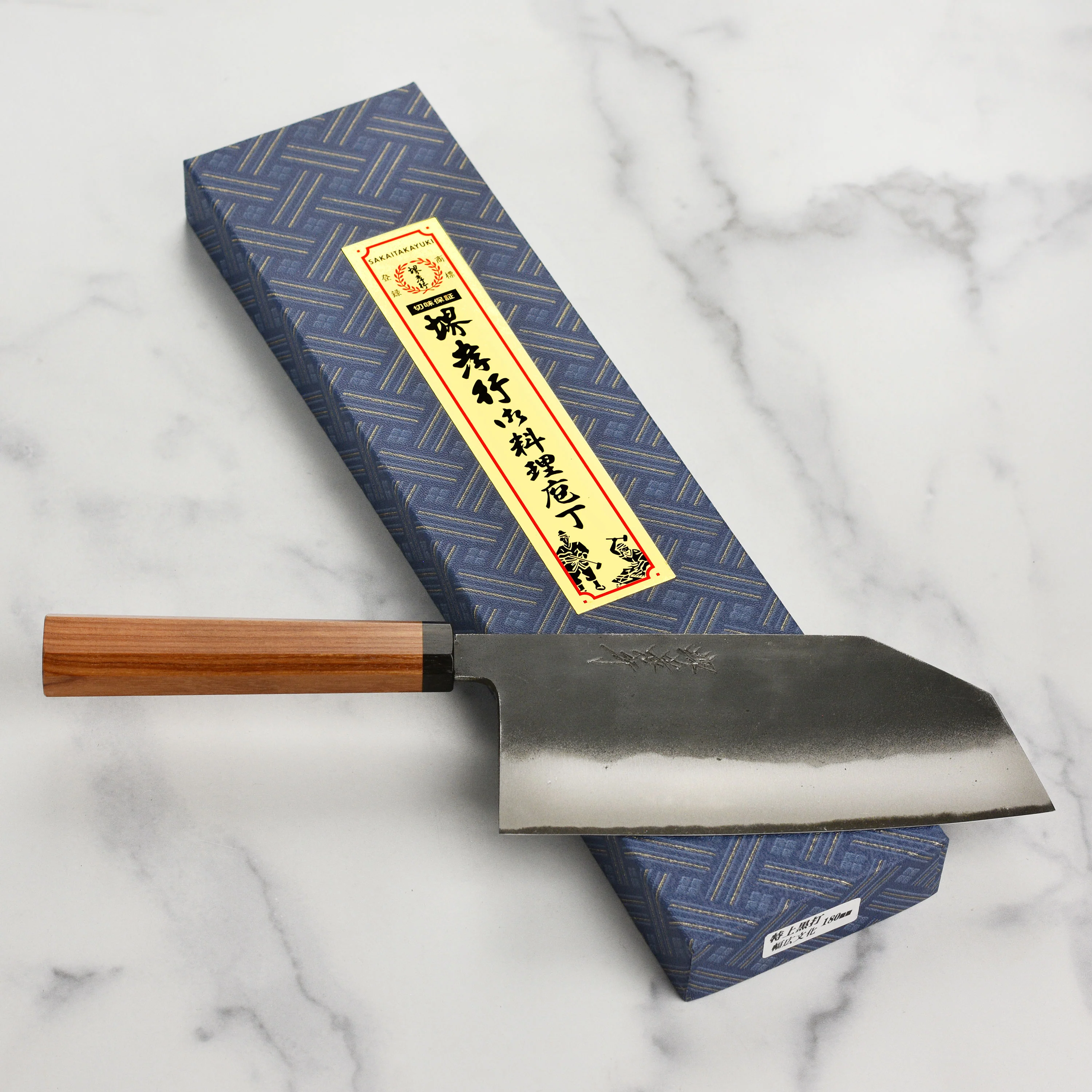 Takayuki Tokujo Shirogami #2 Kurouchi 7" Tall Bunka - Image 5